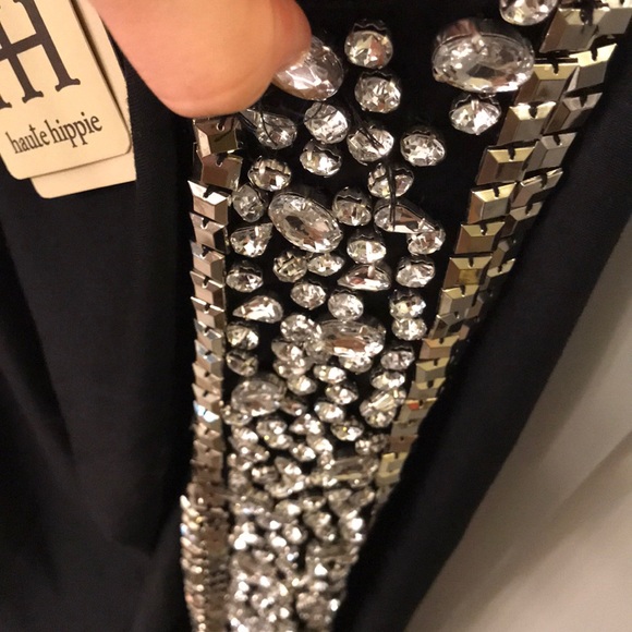 Haute Hippie diamond wing tee brand new shiny - Picture 7 of 8